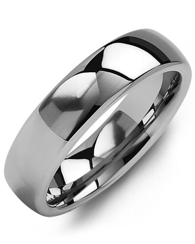 Madani Classic Polished Tungsten Wedding Ring MGG600TT Men's Wedding band