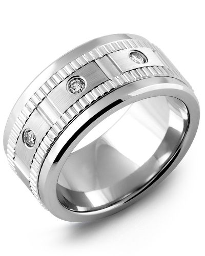 Madani Eternity Accents Wide Diamond Wedding Ring MKW110TW-5R Men's Wedding band