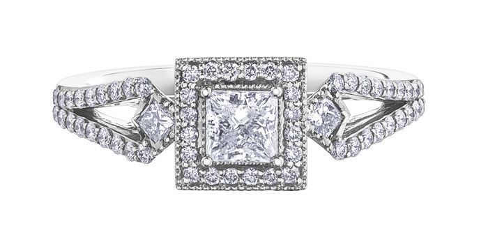 Maple Leaf Diamonds I Am Canadian R30872WG/70 Ladies Engagement Ring