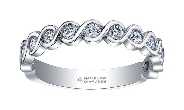 Maple Leaf Diamonds Tides of Love R50J89WG/50-18 Ladies Fashion Ring