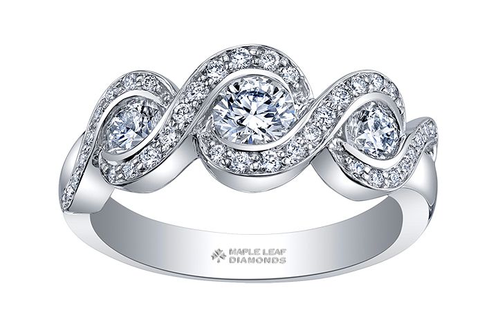 Maple Leaf Diamonds Timeless Beauty R50K19WG/60-18 Ladies Fashion Ring